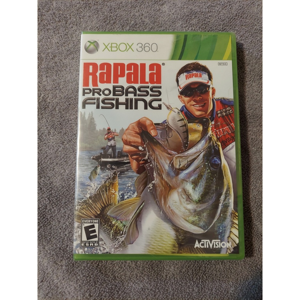 Rapala Pro Bass Fishing XBOX 360‎ Game Disc Case Manual Case Art Complete